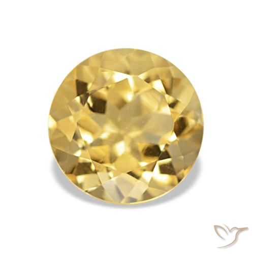 Citrino Amarelo Dourado Claro Natural 2.00ct, Corte Redondo, VS