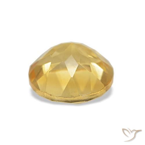 Citrino Amarelo Dourado Claro Natural 1.27ct, Corte Redondo, VVS