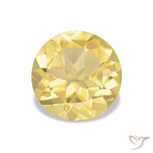 1.08ct Amarelo Dourado Claro Citrino, Redondo, VVS