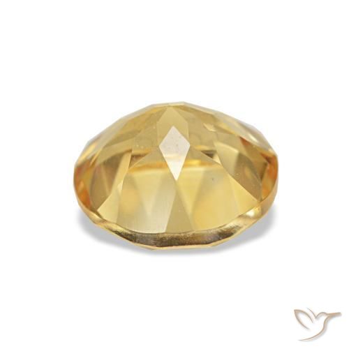 Citrino Amarelo Dourado Claro Natural 1.26ct, Corte Redondo, VVS