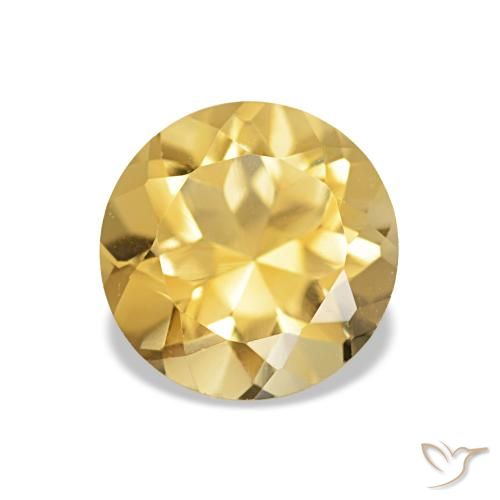 1.16ct Amarelo Dourado Claro Citrino, Redondo, VVS