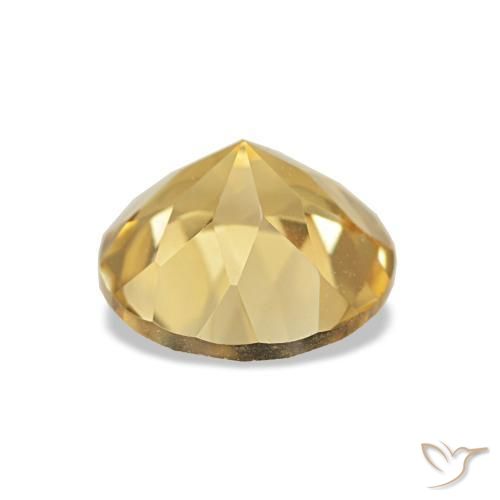 Citrino Amarelo Dourado Claro Natural 1.16ct, Corte Redondo, VVS