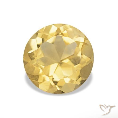 Citrino Laranja Dourada Natural 1.16ct, Corte Redondo, VVS