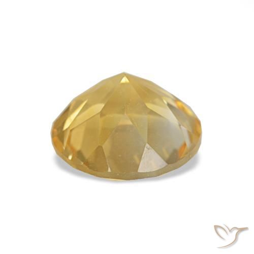 Citrino Laranja Dourada Natural 1.16ct, Corte Redondo, VVS