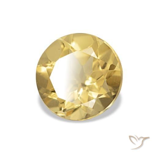 Citrino Luz amarela Natural 1.04ct, Corte Redondo, VVS