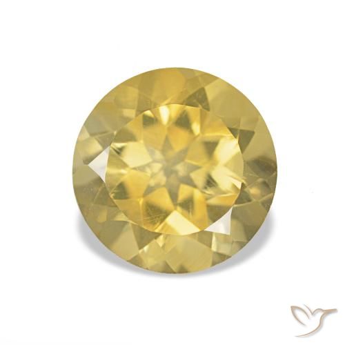 Citrino Luz Dourada Natural 1.26ct, Corte Redondo, VVS
