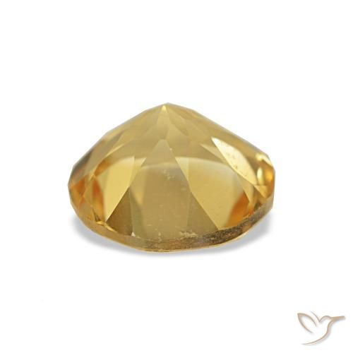 Citrino amarelo natural 1,10ct, corte redondo, VVS