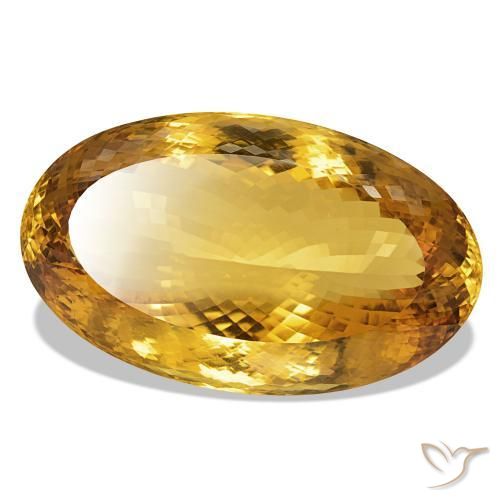Citrino Dourado Escuro Natural 377.29ct, Corte Oval, IF