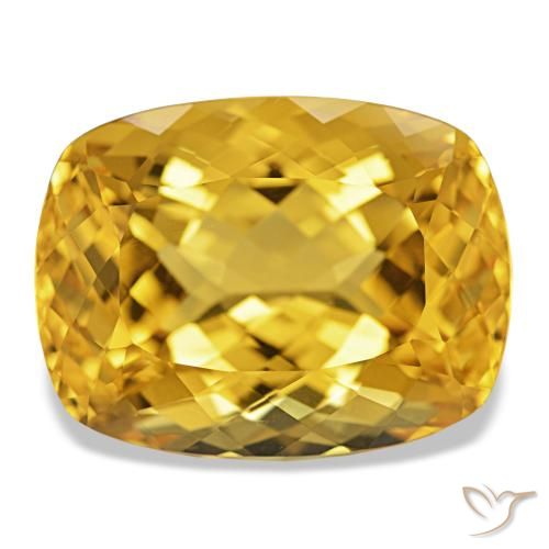 Citrino ouro profundo Natural 21.48ct, Almofada cortada, IF