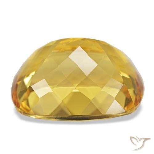 Citrino ouro profundo Natural 21.48ct, Almofada cortada, IF