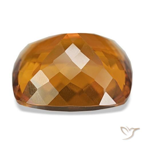 Citrino Laranja Profundo Natural 35.71ct, Almofada cortada, IF