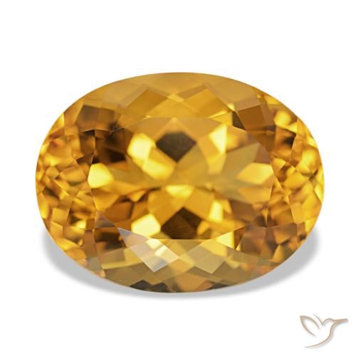 Citrino Medium Light Orange-Gold Natural 10.47ct, Corte Oval, VVS