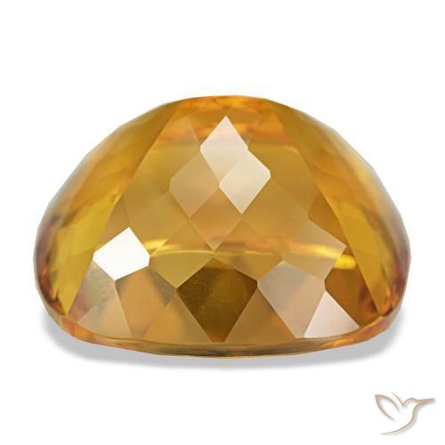 Citrino Laranja escuro-dourado Natural 24.69ct, Almofada cortada, IF