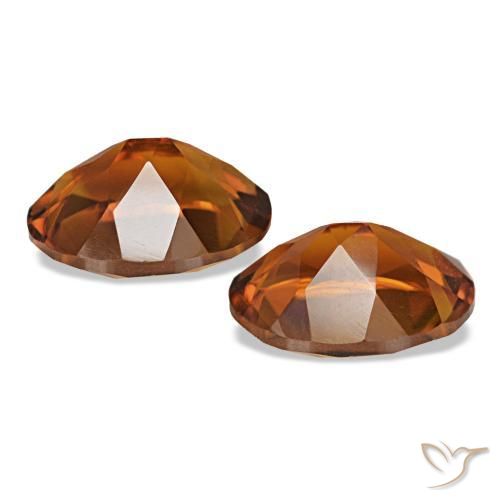Pedras preciosas de Citrino laranja avermelhado natural de 3.15 ct, Corte Oval, VVS