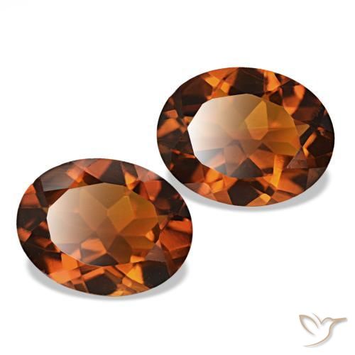 Pedras preciosas de Citrino âmbar laranja natural de 2.78 ct, Corte Oval, VVS-VS