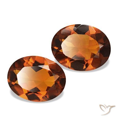 Pedras preciosas de Citrino âmbar laranja natural de 2.83 ct, Corte Oval, VS