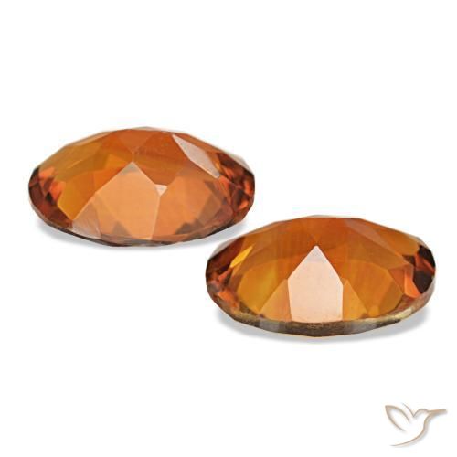Pedras preciosas de Citrino âmbar laranja natural de 2.83 ct, Corte Oval, VS