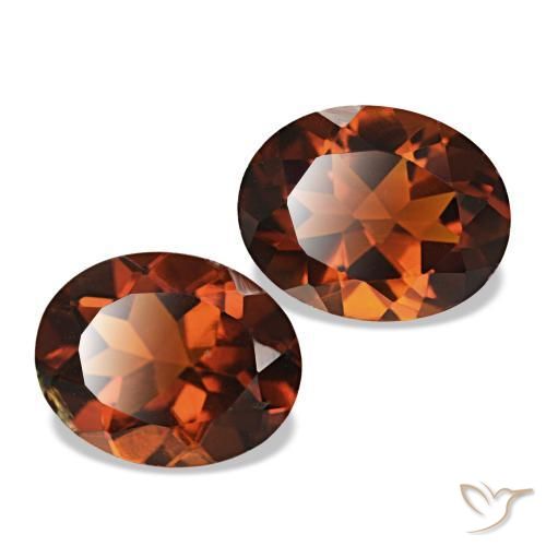 Pedras preciosas de Citrino Laranja escuro natural de 3.18 ct, Corte Oval, VS