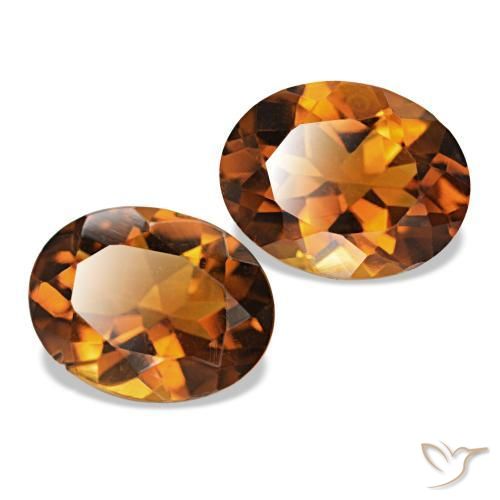 Pedras preciosas de Citrino terra laranja natural de 3,31 ct, Corte Oval, VS