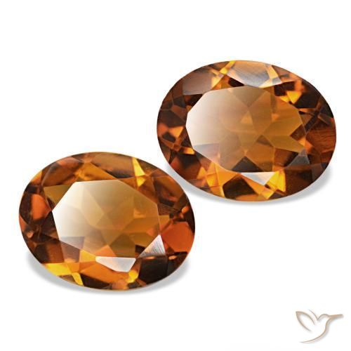 Pedras preciosas de Citrino Laranja Profundo natural de 3.05 ct, Corte Oval, VVS-VS
