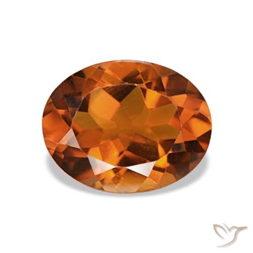 1.74ct laranja avermelhado Citrino, oval, VVS