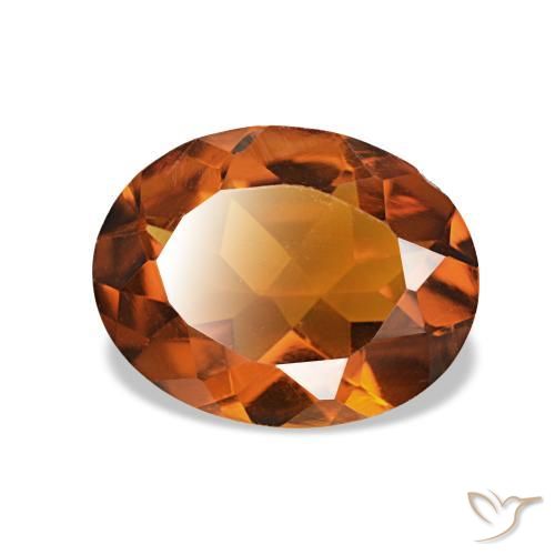 Citrino Laranja Profundo Natural 1.32ct, Corte Oval, VS