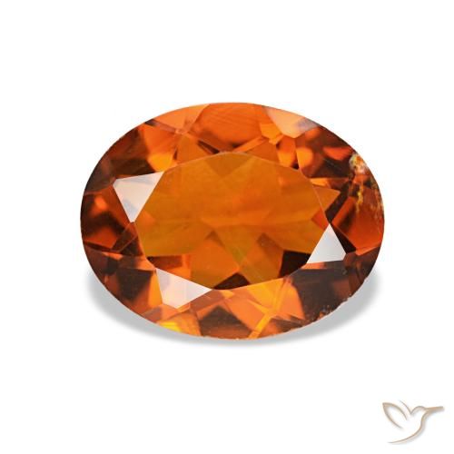 1.42ct laranja avermelhado Citrino, oval, VS
