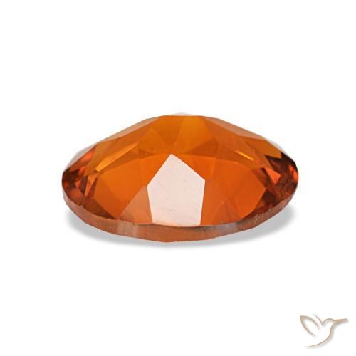 Citrino laranja avermelhado natural 1,42ct, corte oval, VS