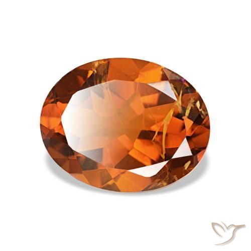 Citrino Laranja Profundo Natural 1.76ct, Corte Oval, VS-SI