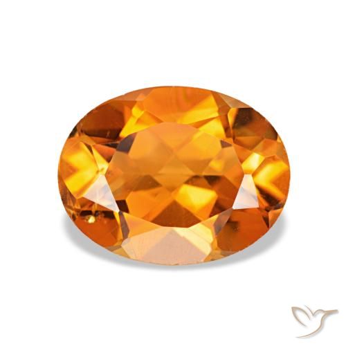 Citrino Laranja Profundo Natural 1.65ct, Corte Oval, VS