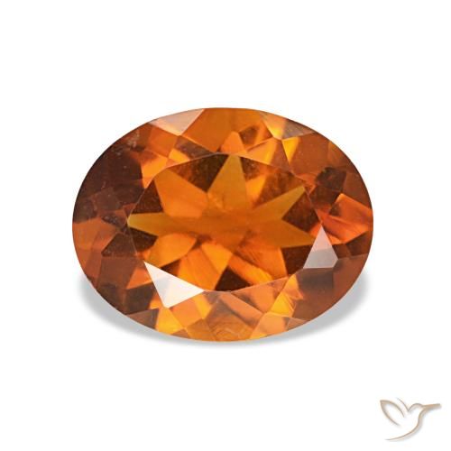1.62ct laranja avermelhado Citrino, oval, VVS-VS