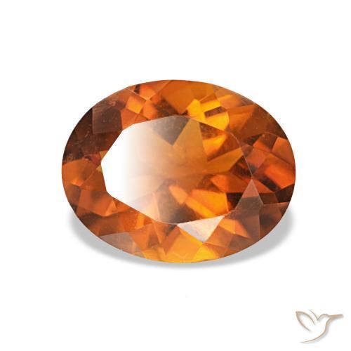 Citrino laranja avermelhado Natural 1.62ct, Corte Oval, VVS-VS