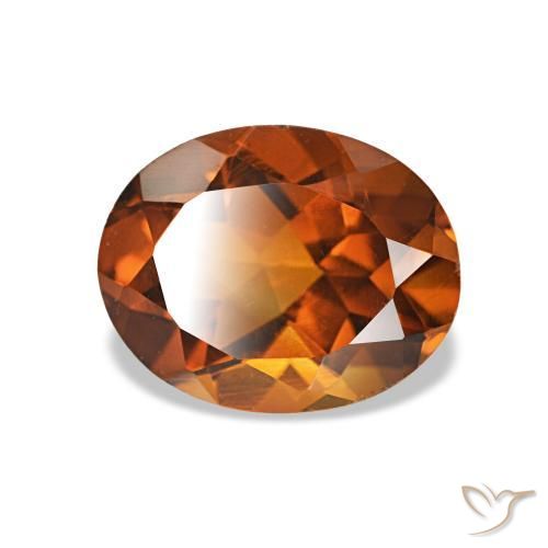Citrino laranja natural 1,69ct, corte oval, VVS-VS
