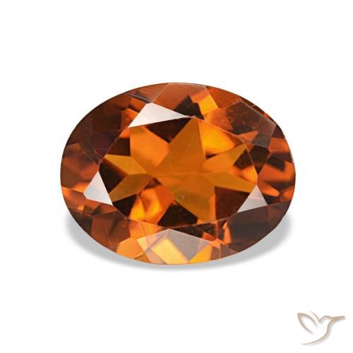 1.66ct âmbar laranja Citrino, oval, VVS
