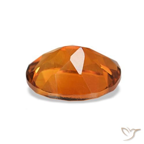 Citrino âmbar laranja natural 1,66ct, corte oval, VVS