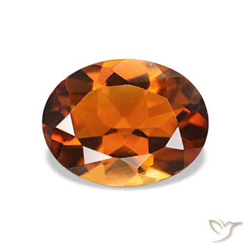1.50ct Medium Dark-Orange Citrino, oval, VVS-VS