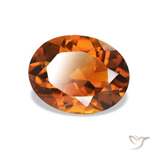 Citrino Laranja Médio Natural 1.49ct, Corte Oval, VVS-VS