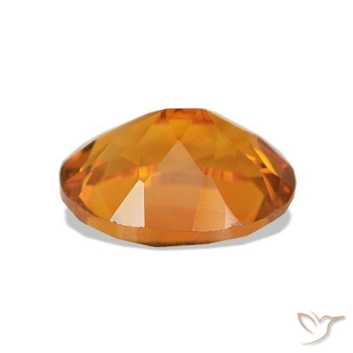 Citrino laranja marrom Natural 1.83ct, Corte Oval, VVS