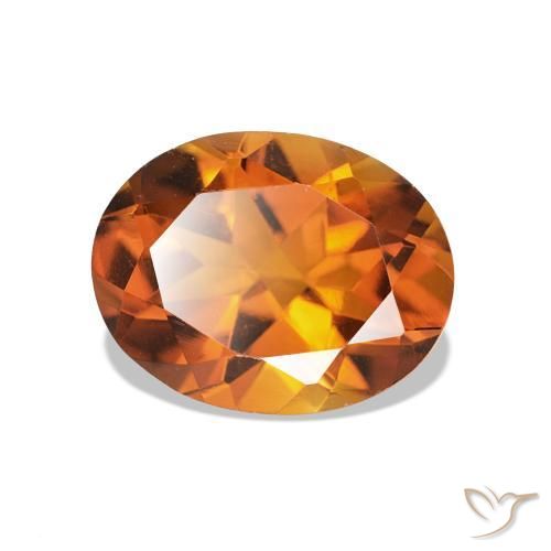 Citrino Laranja Médio Natural 1.69ct, Corte Oval, VVS