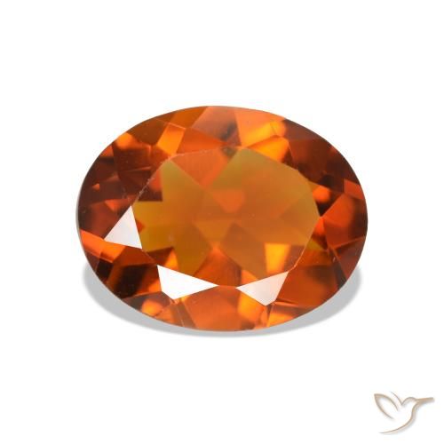 1.44ct laranja avermelhado Citrino, oval, VVS