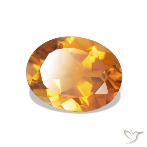 Citrino Laranja Profundo Natural 1.55ct, Corte Oval, VVS