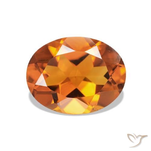 Citrino Laranja Médio Natural 1.60ct, Corte Oval, VVS-VS