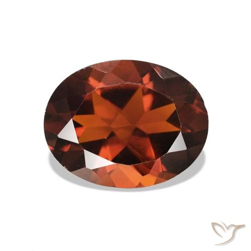 Citrino Laranja Avermelhado Profundo Natural 1.63ct, Corte Oval, VS