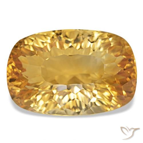 34.89ct Laranja Dourado Profundo Citrino, Almofada, VVS