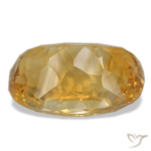 Citrino amarelo natural 34,89ct, almofada cortada, VVS