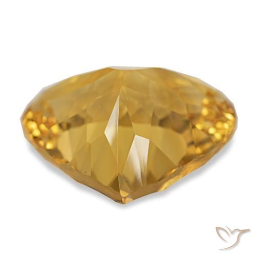 Citrino amarelo natural 12,50ct, formato de pêra, VVS