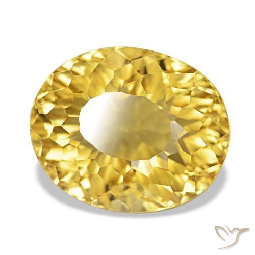 Citrino Luz Dourada Natural 14.32ct, Corte Oval, VVS