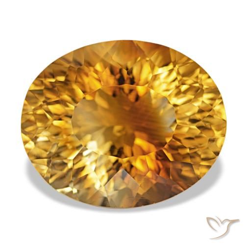 Citrino Laranja Profundo-Ouro Natural 17.30ct, Corte Oval, VVS-VS