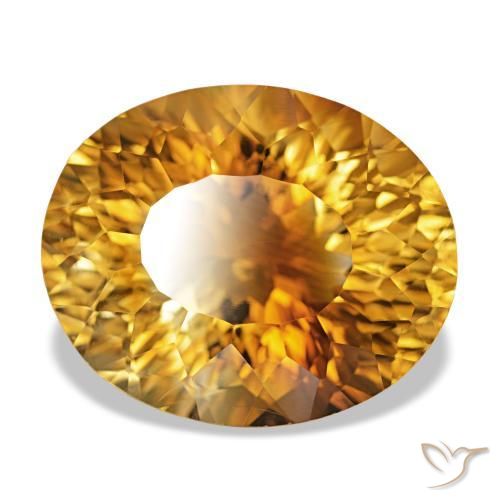 Citrino Laranja Profundo-Ouro Natural 17.30ct, Corte Oval, VVS-VS