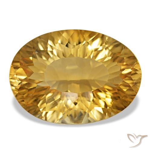 Citrino Laranja Dourada Natural 12.48ct, Corte Oval, VVS-VS